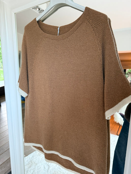 Pull manches courtes avec cashmere