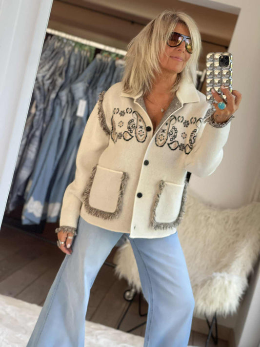 Gilet bandana avec cashmere