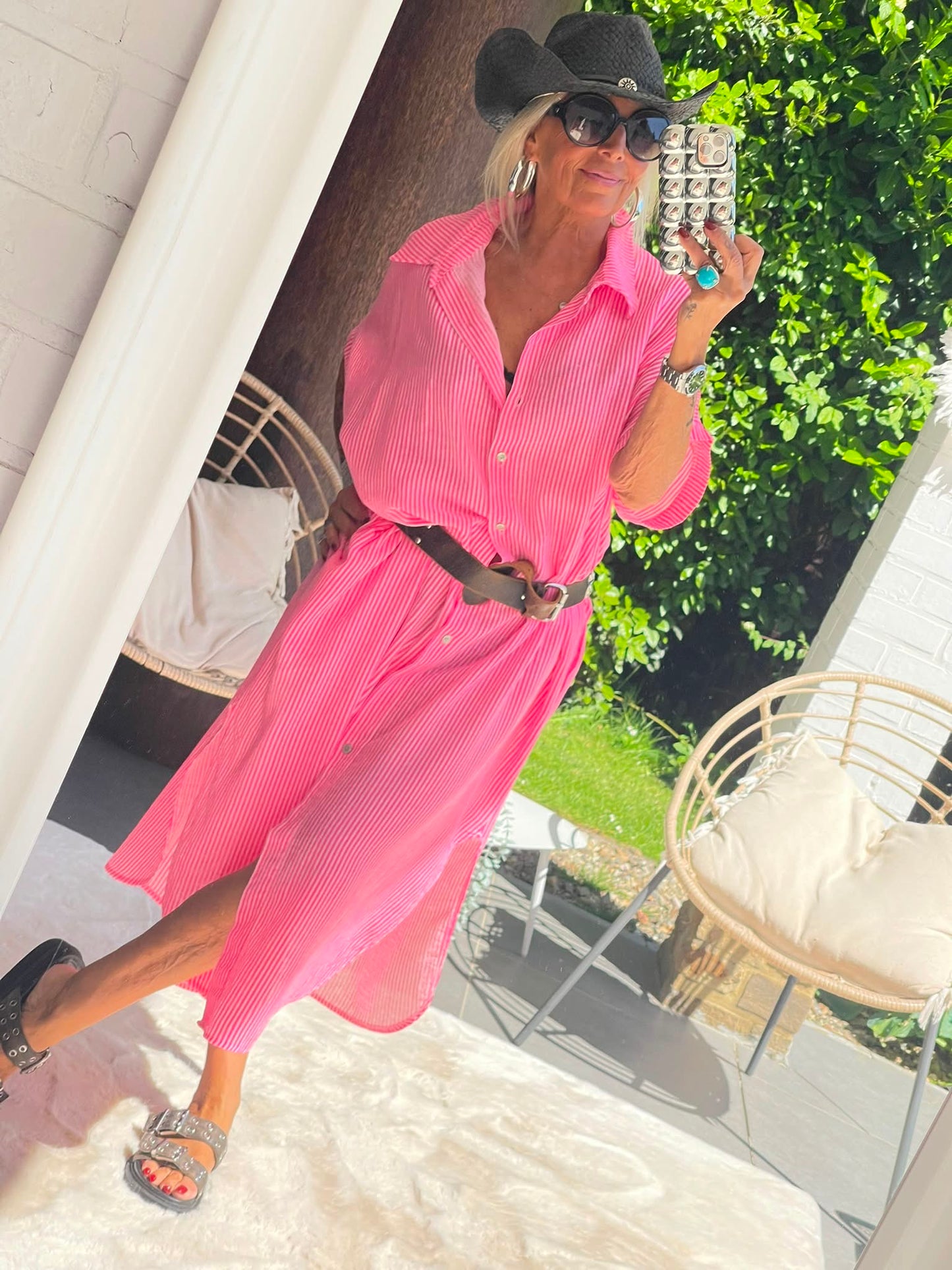 Robe chemisier rayures Momo