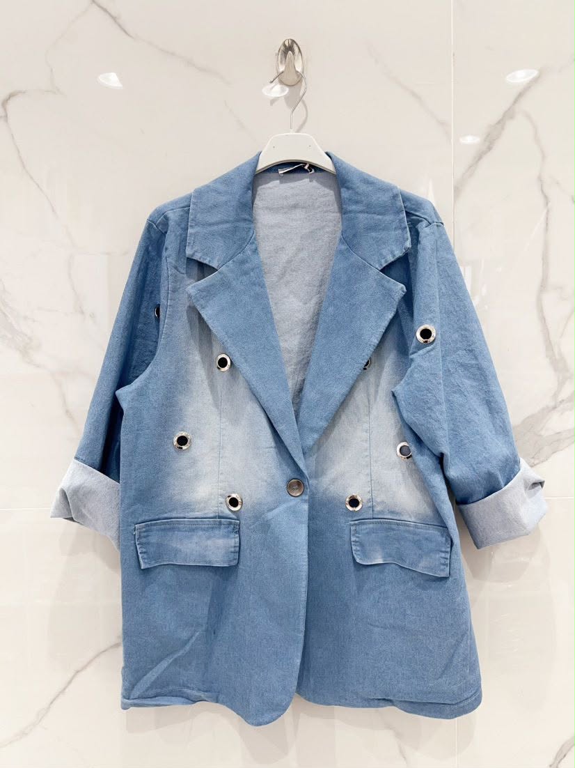Veste jeans anneaux