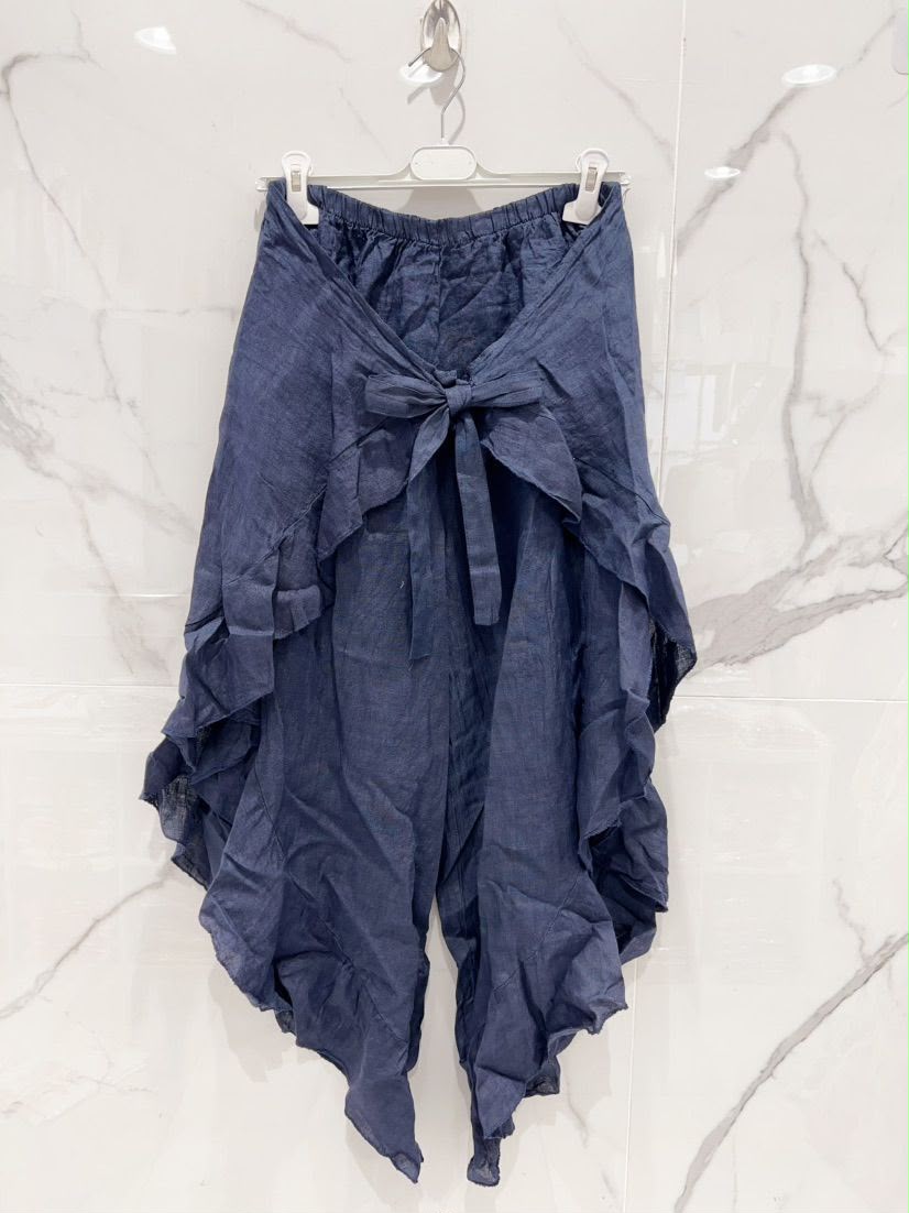 Pantalon croisé Lin coco