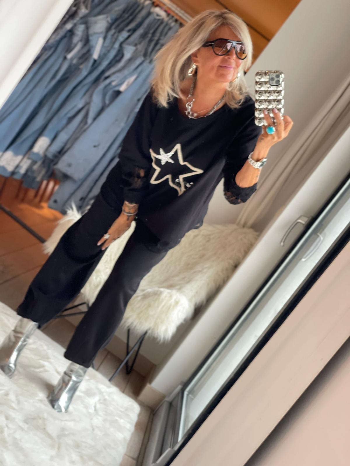 Top étoiles dentelles