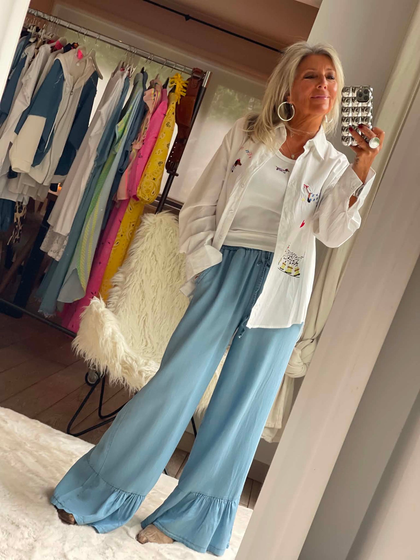 Pantalon lyocel froufrou