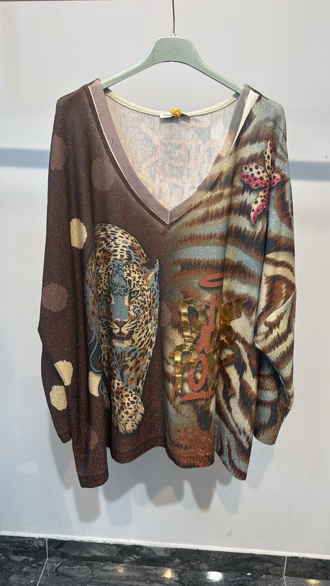 Top tigre lurex