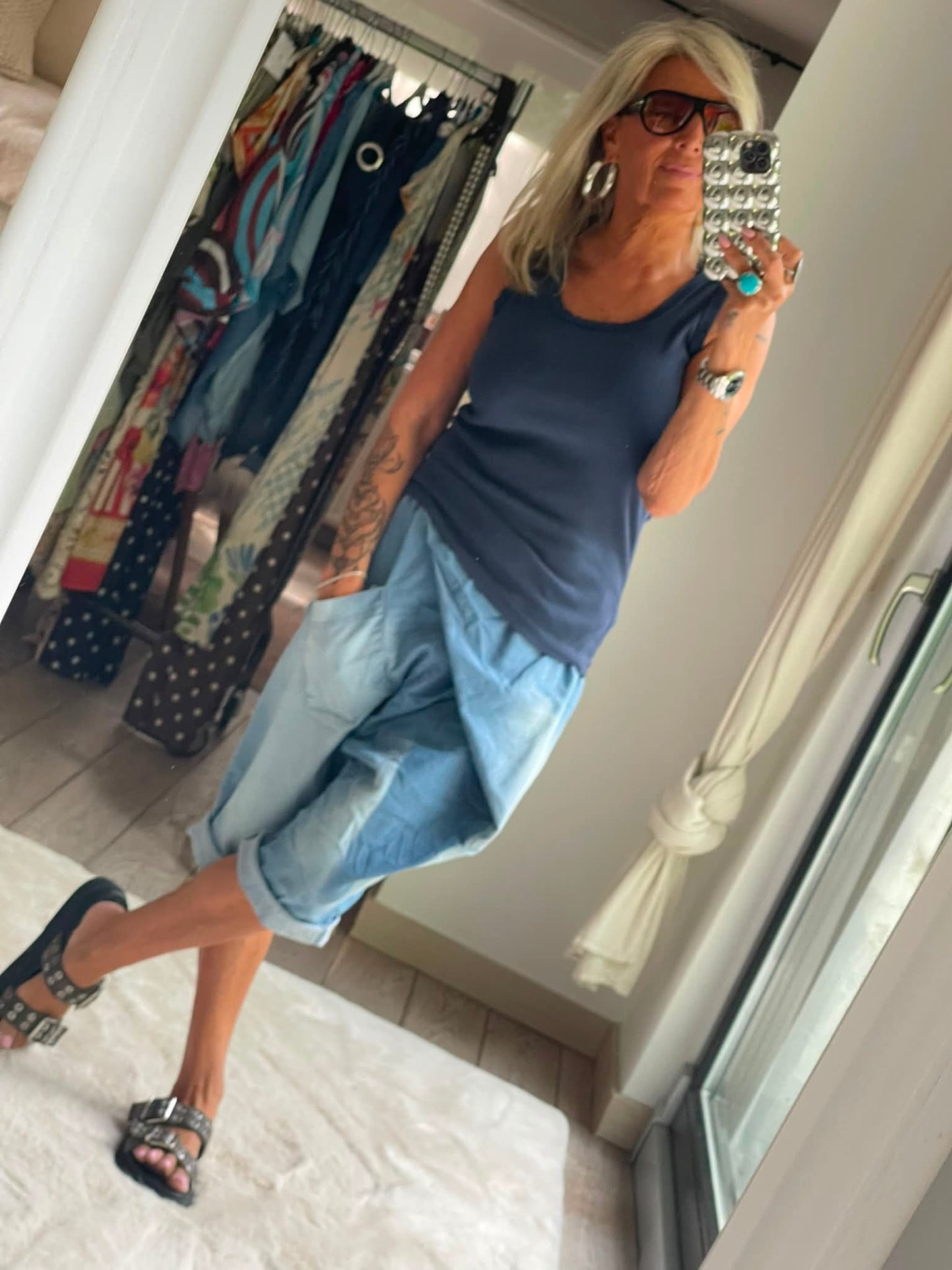 Short croisé jeans