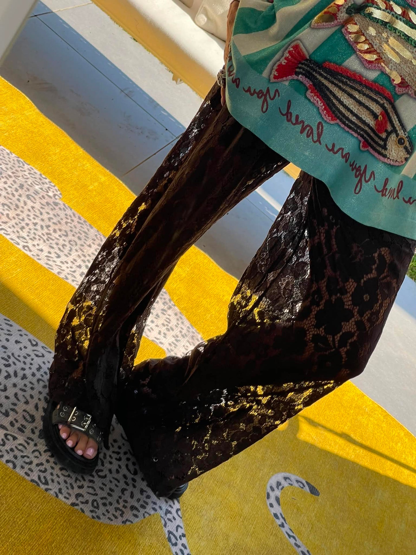 Pantalon dentelle
