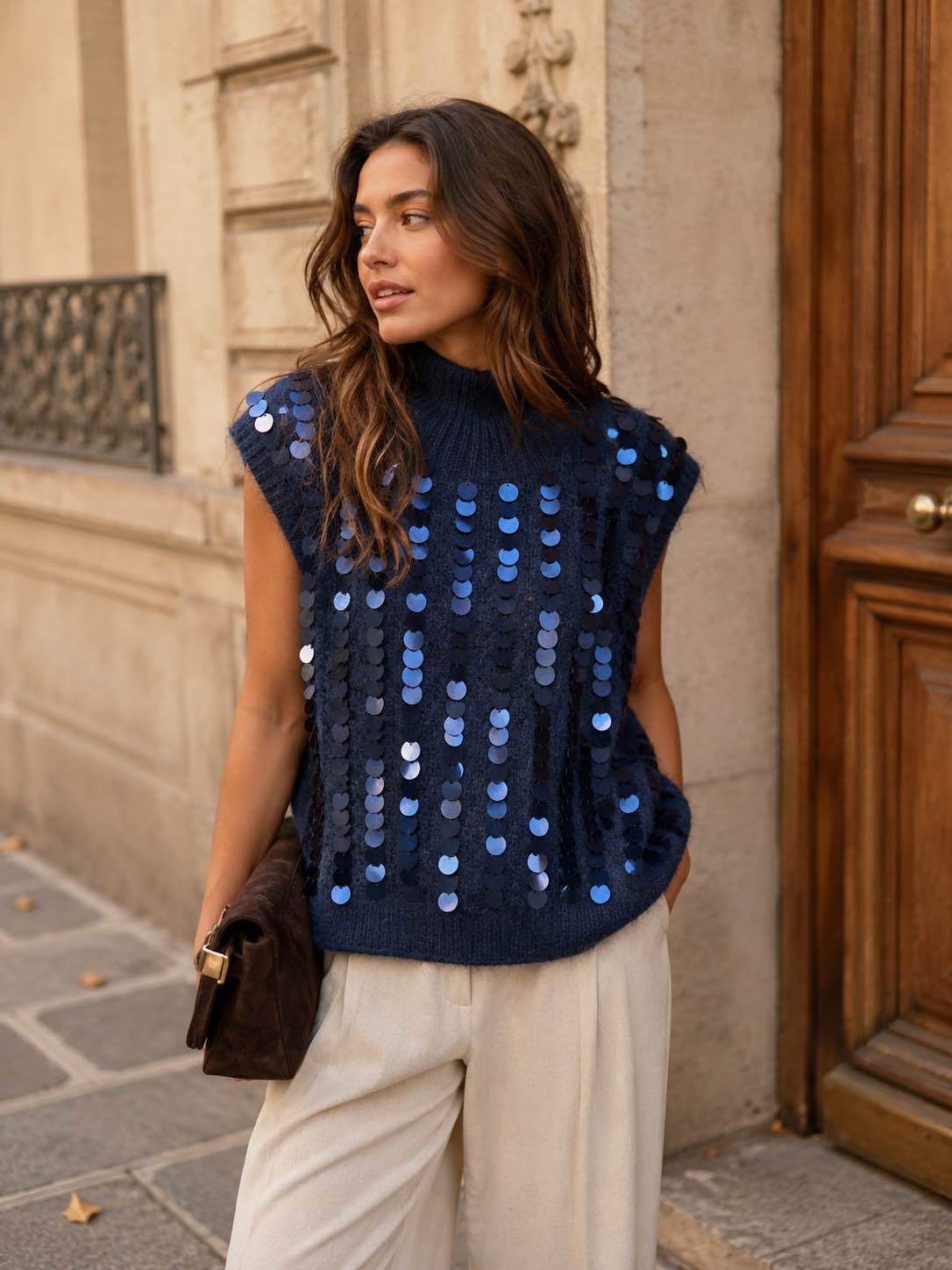Pull paillettes Lou