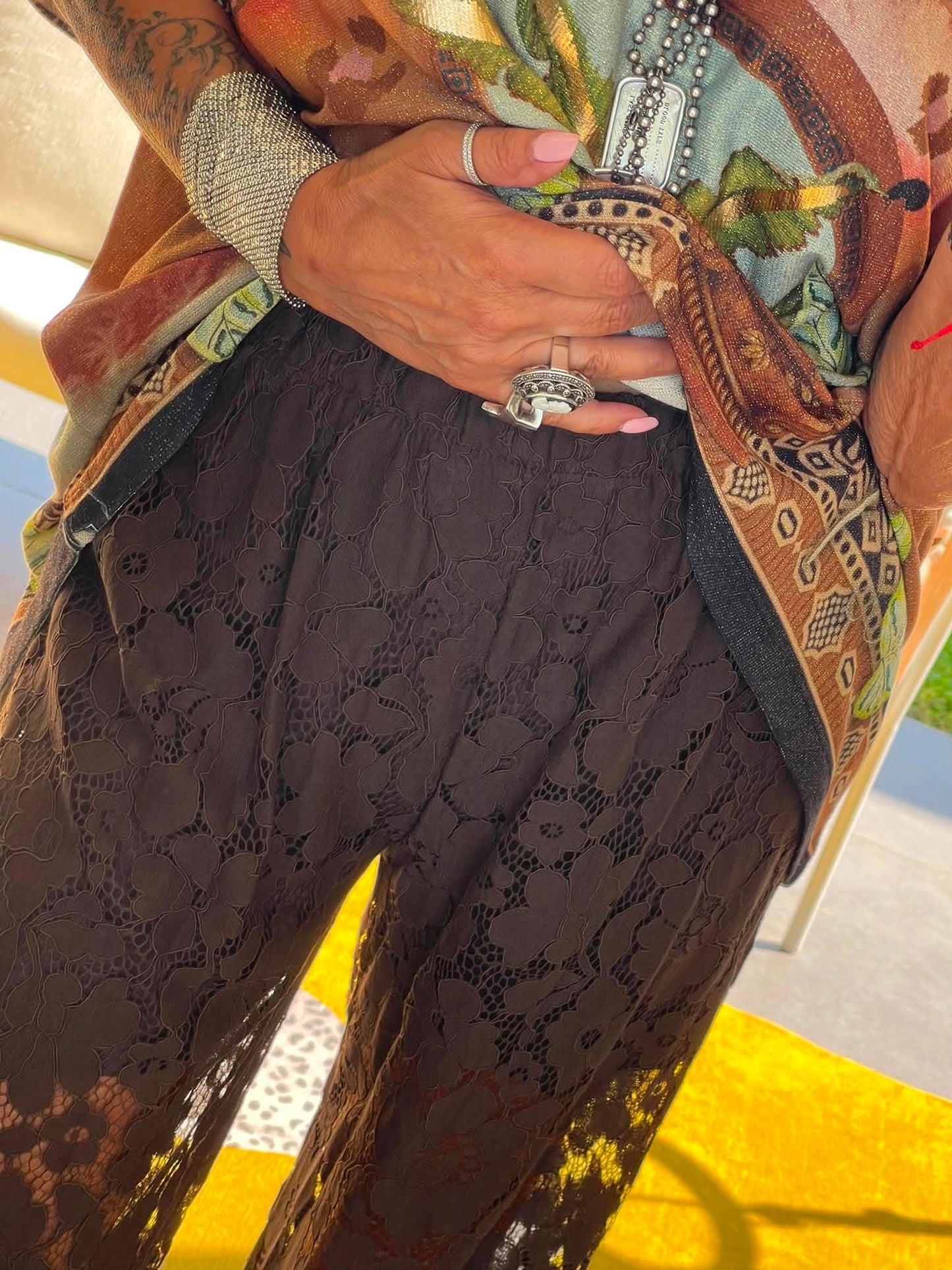 Pantalon dentelle
