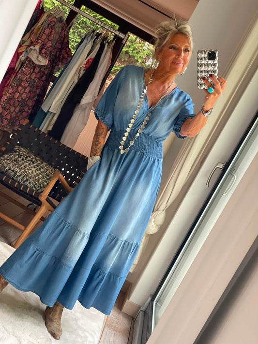 Robe cache cœur lyocel Jill