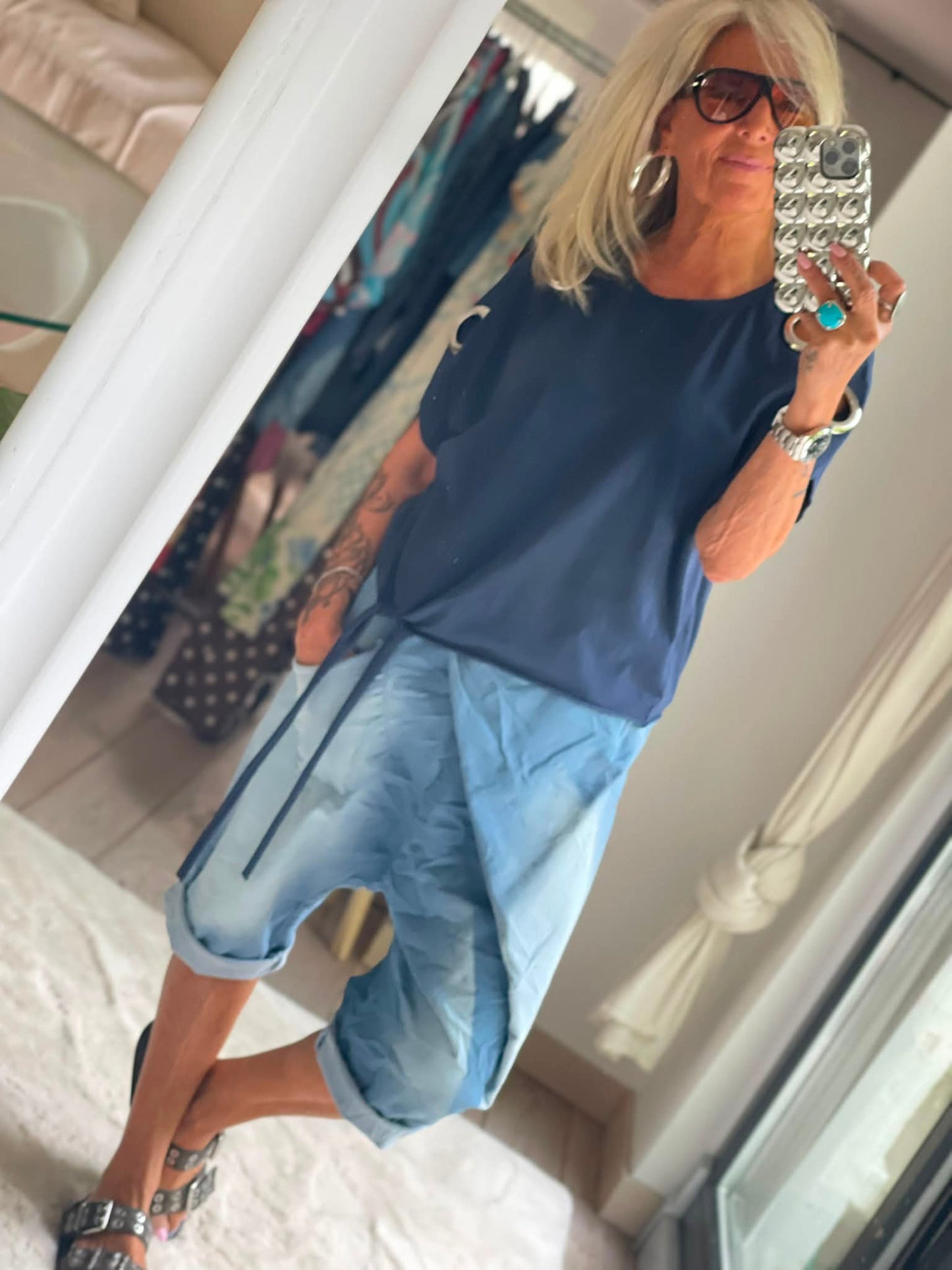 Short croisé jeans