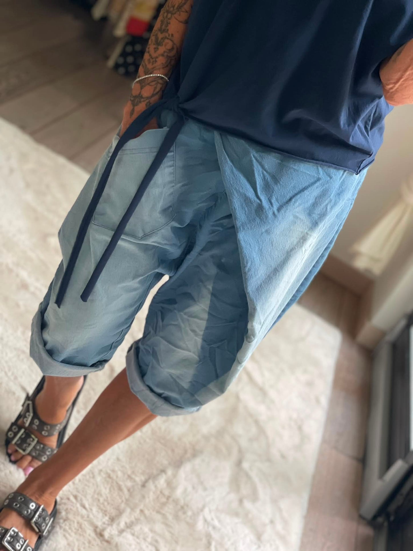 Short croisé jeans