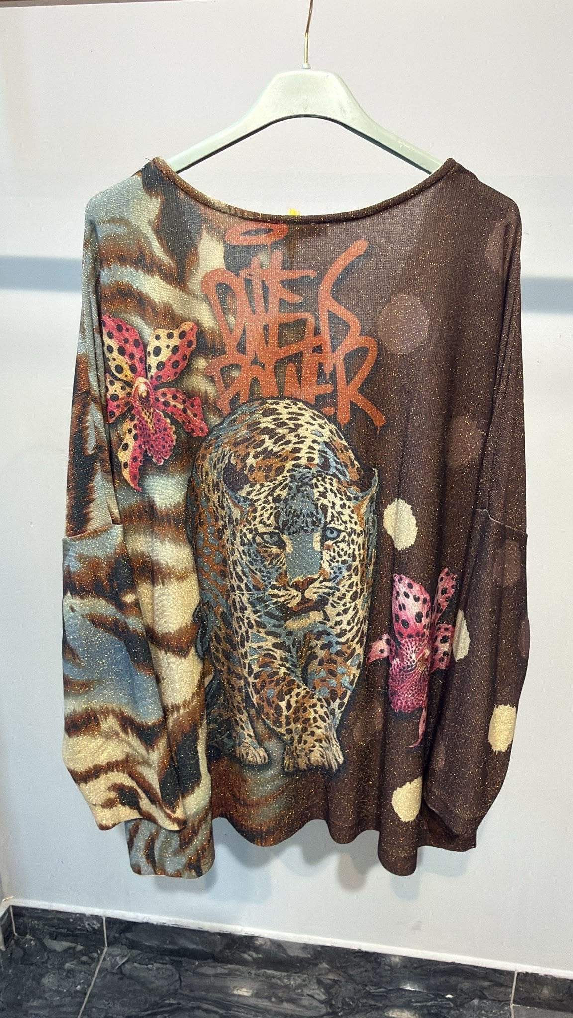 Top tigre lurex