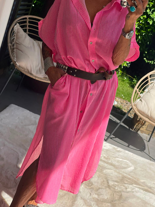 Robe chemisier rayures Momo