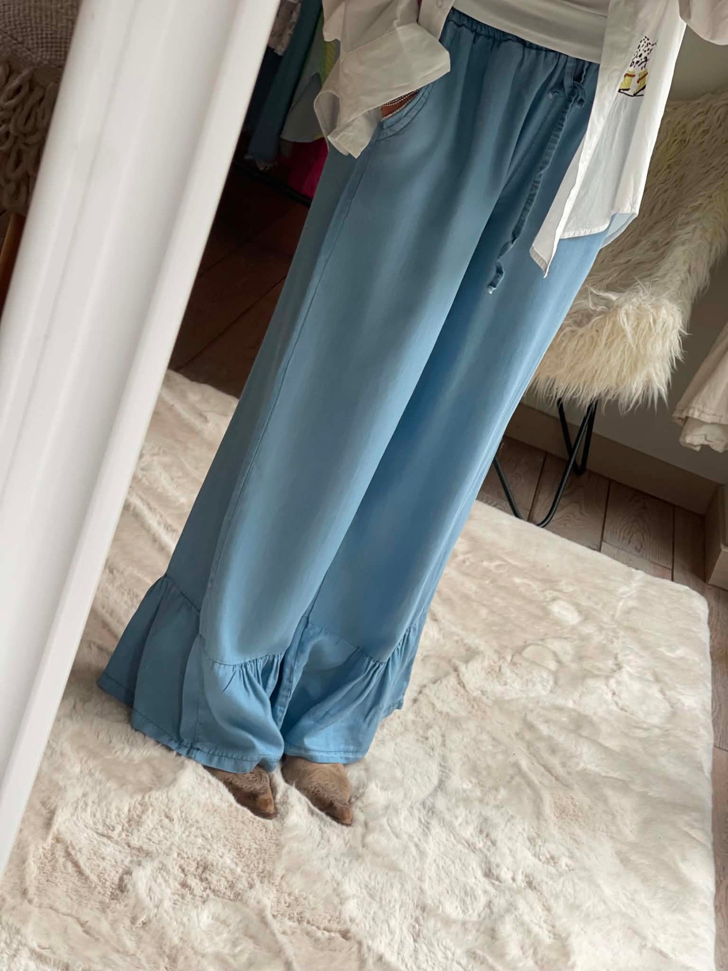 Pantalon lyocel froufrou