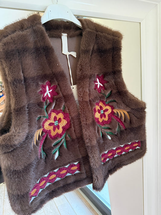 Gilet fourrure synthétique