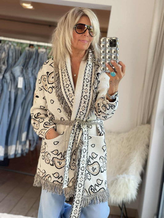 Veste bandana avec cashmere