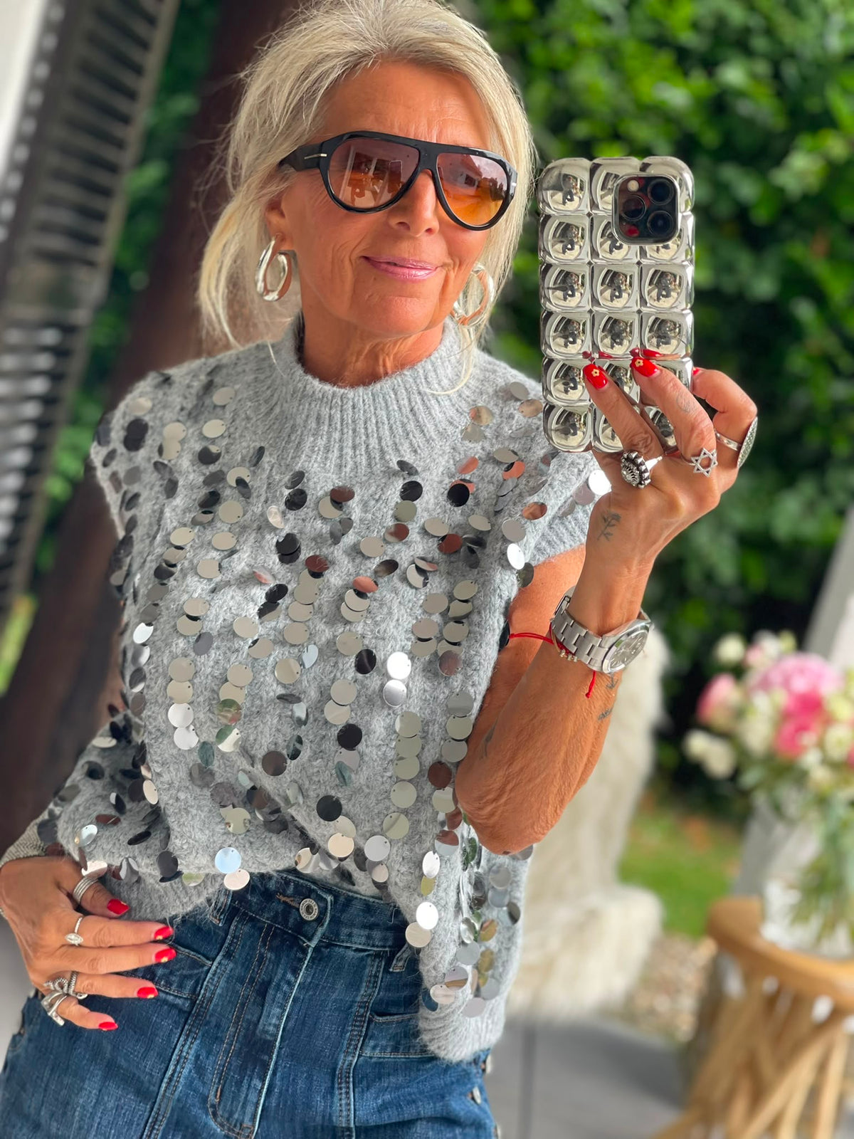 Pull paillettes Lou