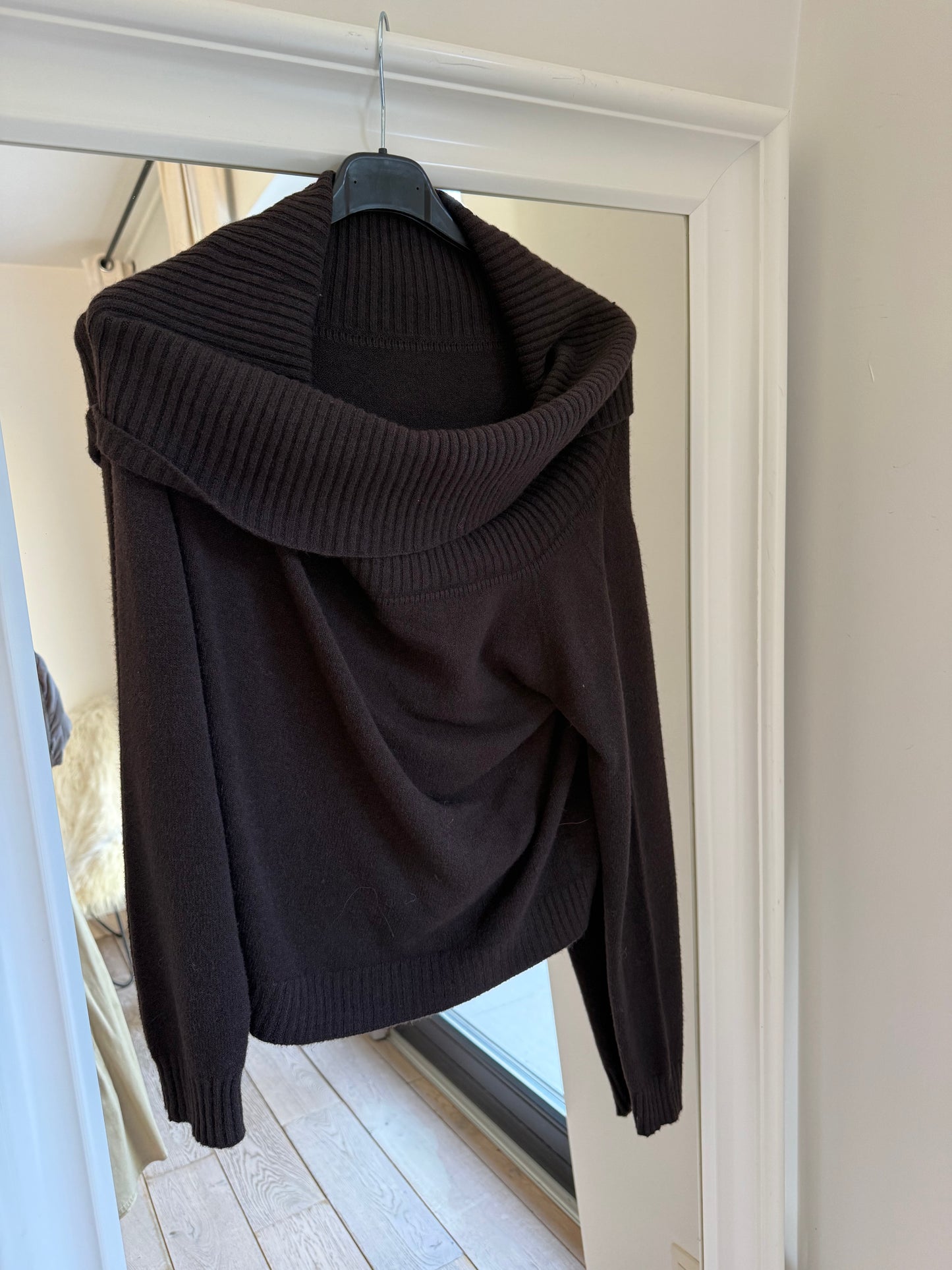 Pull col bateau chocolat
