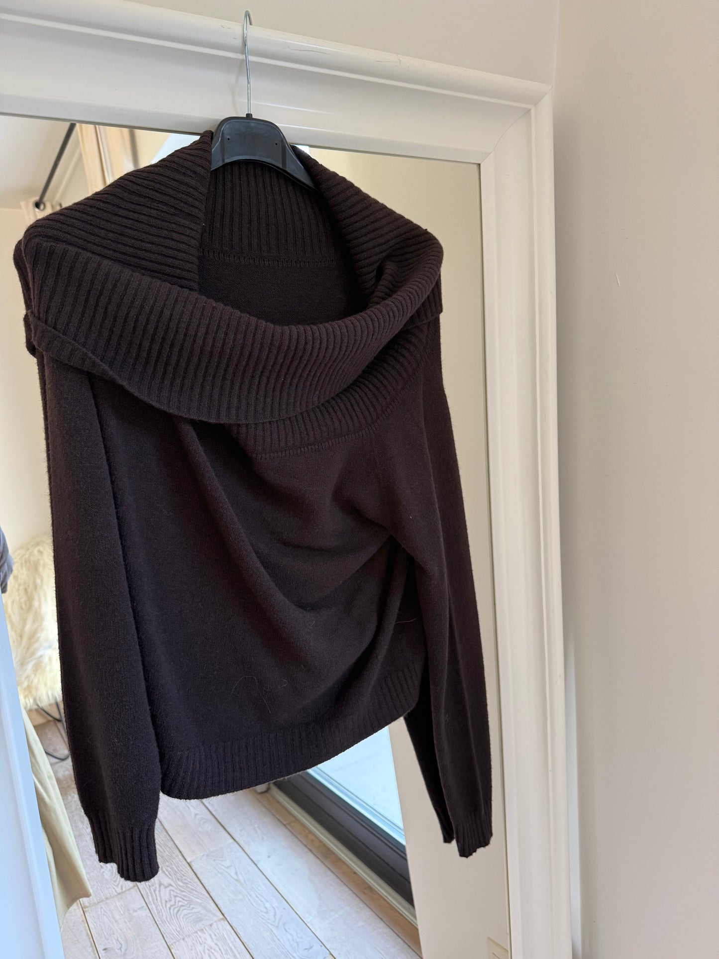 Pull col bateau chocolat