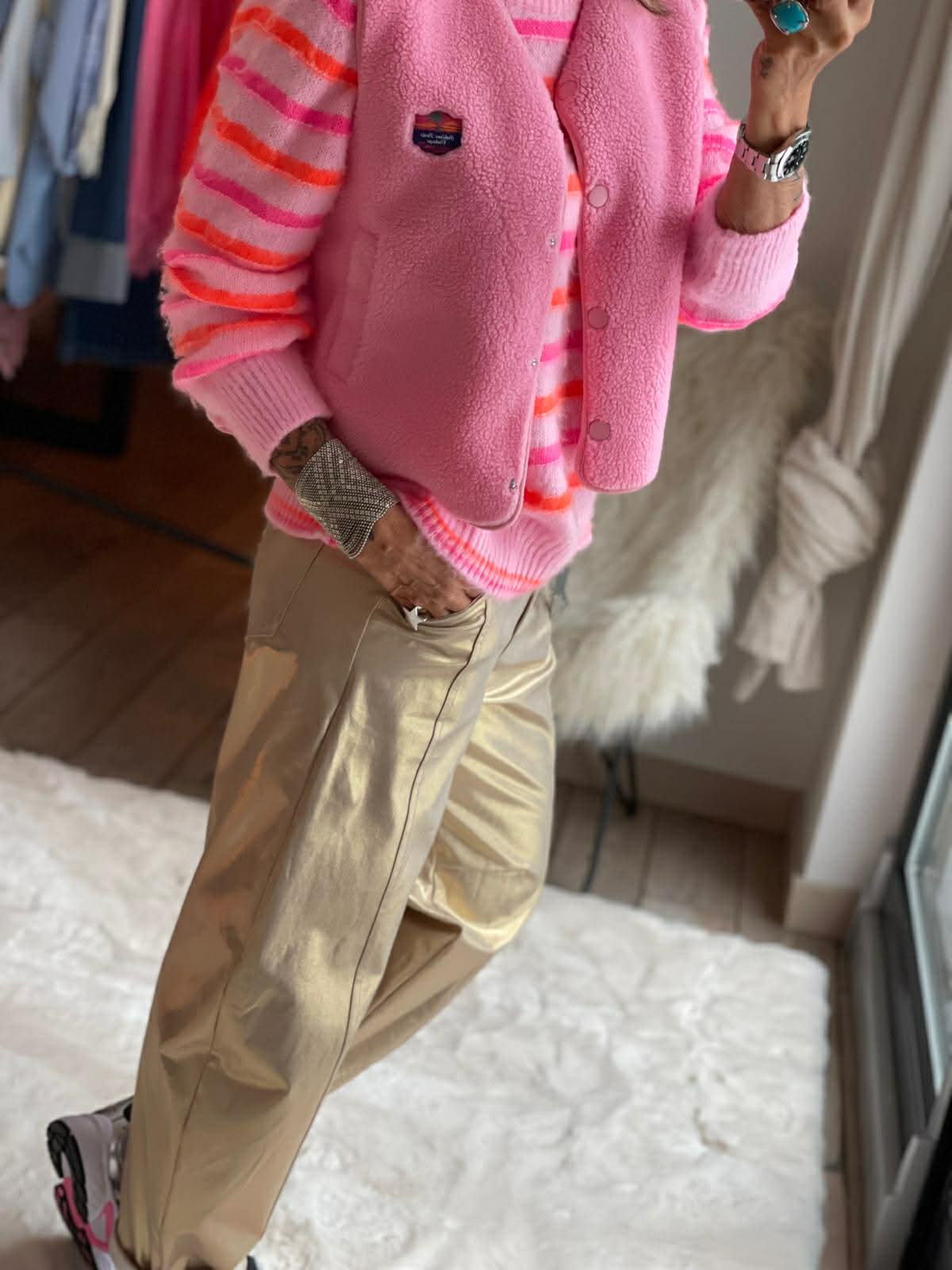 Pantalon boyfriend doré